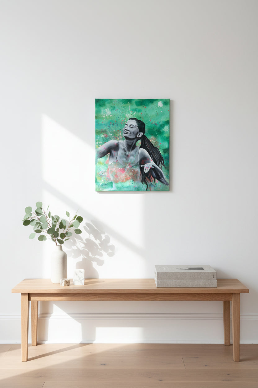 Euphoria, canvas-taulu, 54 × 65 cm, akryyli