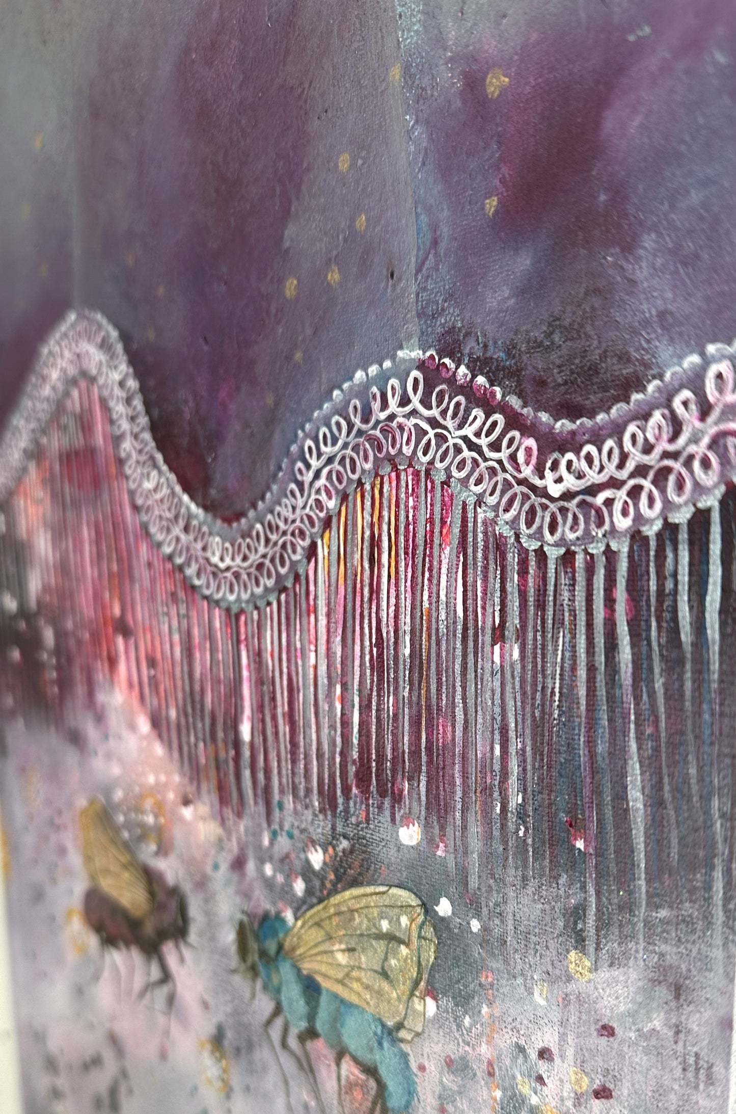 Lampun varjossa, canvas-taulu, 30 × 40 cm, akryyli