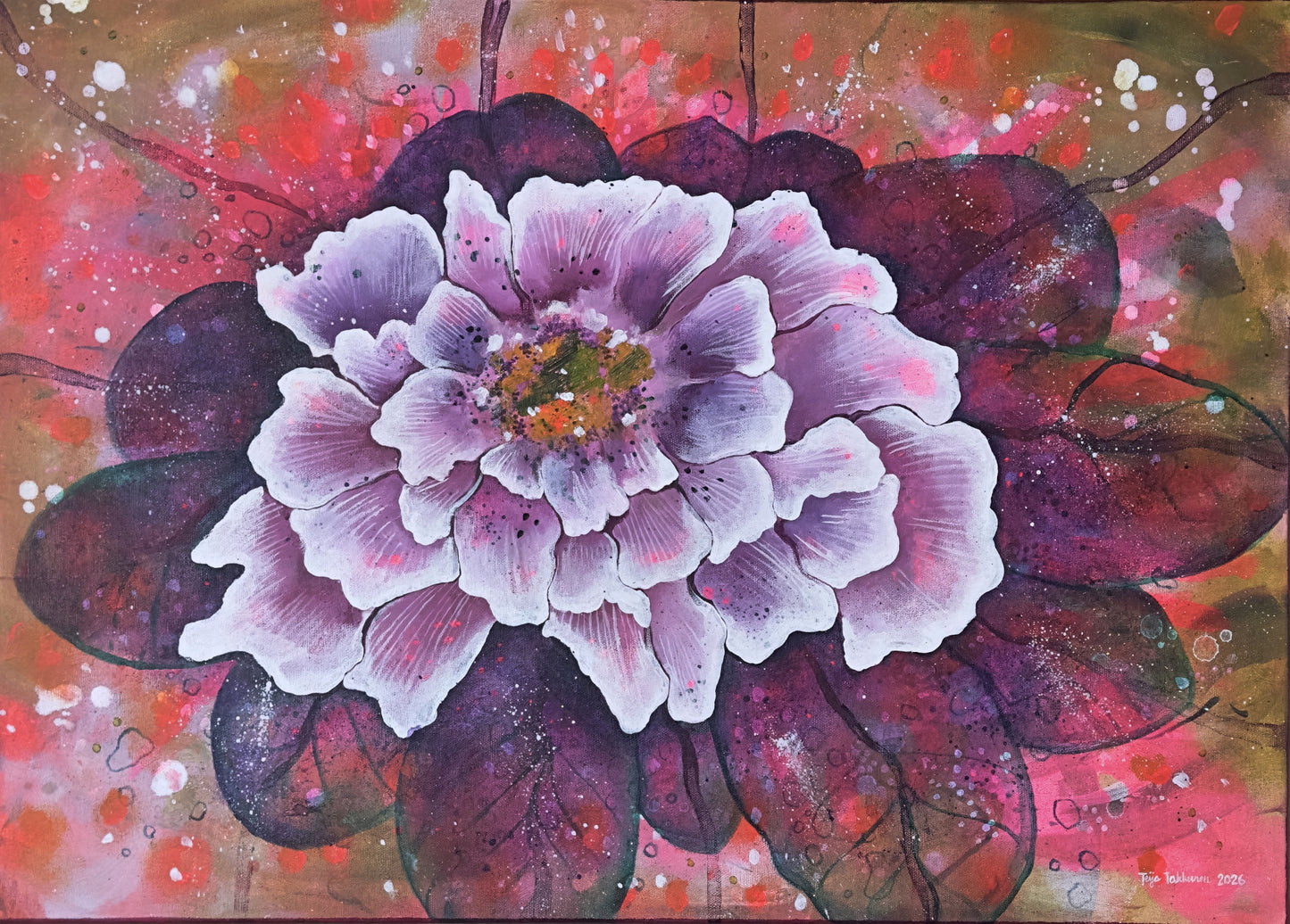 Bloom Within, canvas-taulu, 70 × 50 cm, akryyli