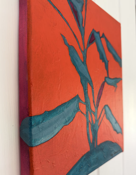 Dracaena II, canvas-taulu, 22 × 27 cm, akryyli