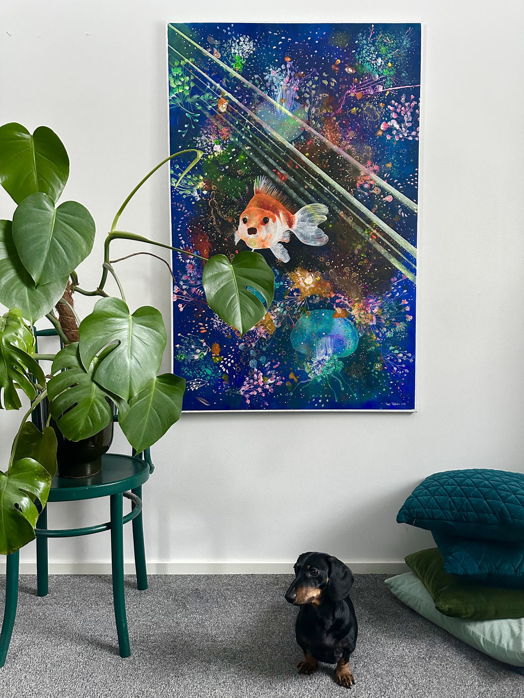 Sintti, canvas-taulu, 85 × 130 cm, akryyli