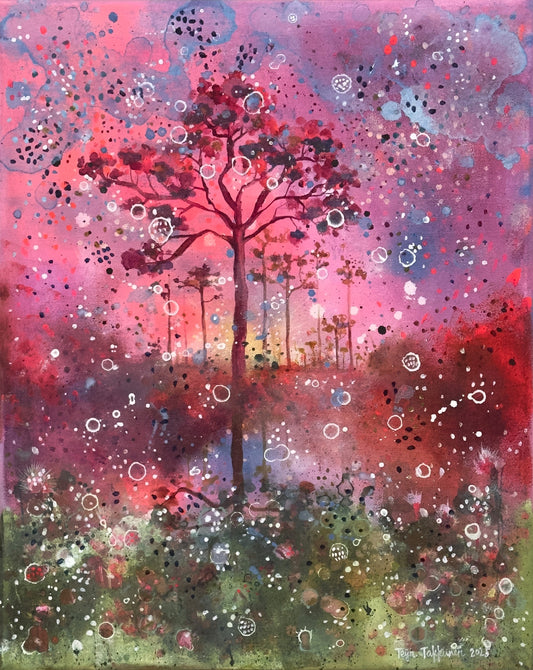 Wishpering Trees, deepedge canvas-taulu, 40 × 50 cm, akryyli