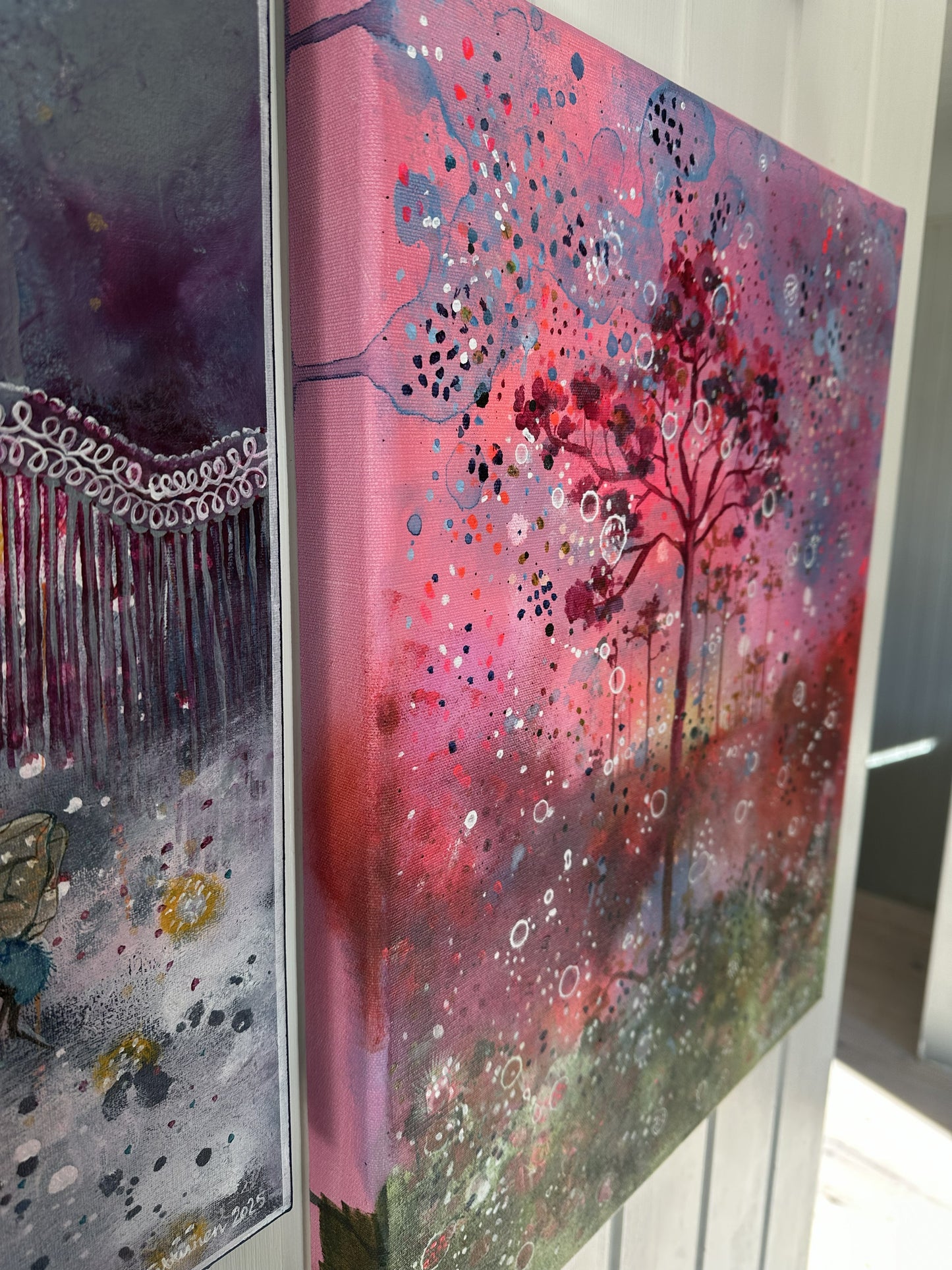 Wishpering Trees, deepedge canvas-taulu, 40 × 50 cm, akryyli